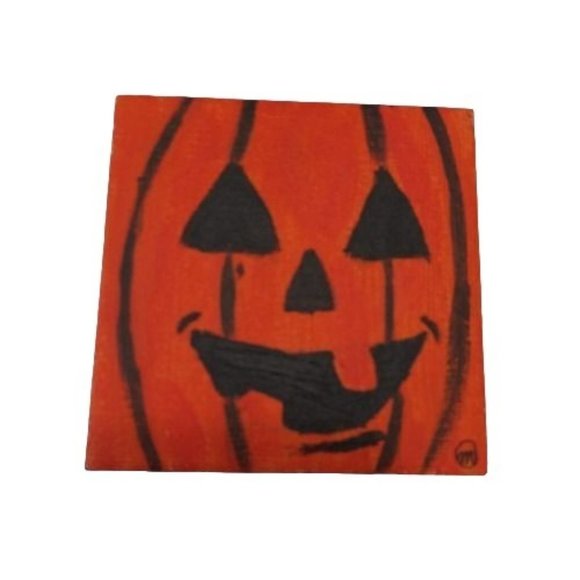 Terrifying Halloween 4-Pack Acrylic Painting on Little Canvas 3 x 3 in each - Picture 5 of 10